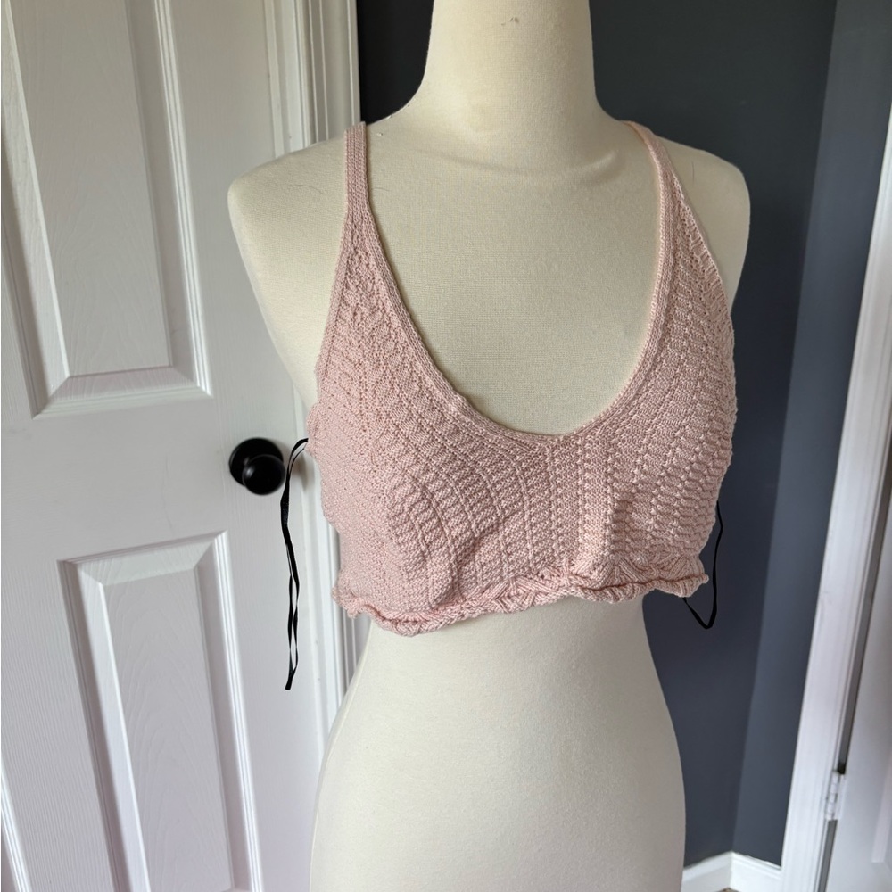 Pink Knit Bralette